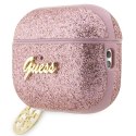 Guess GUAP2GLGSHP AirPods Pro 2 (2022/2023) cover różowy/pink Glitter Flake 4G Charm