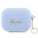 Guess GUAP2LSCHSB AirPods Pro 2 (2022/2023) cover niebieski/blue Silicone Charm Heart Collection