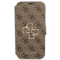 Guess GUBKP13L4GMGBR iPhone 13 Pro / 13 6,1" brązowy/brown book 4G Big Metal Logo