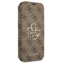 Guess GUBKP13L4GMGBR iPhone 13 Pro / 13 6,1" brązowy/brown book 4G Big Metal Logo