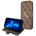 Guess GUBKP13L4GMGBR iPhone 13 Pro / 13 6,1" brązowy/brown book 4G Big Metal Logo