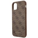 Guess GUHCN61G4GFBR iPhone 11 / Xr 6,1" brązowy/brown hard case 4G Metal Gold Logo