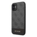 Guess GUHCN61G4GLGR iPhone 11 6,1" / Xr szary/grey hard case 4G Stripe Collection