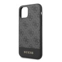 Guess GUHCN61G4GLGR iPhone 11 6,1" / Xr szary/grey hard case 4G Stripe Collection