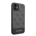 Guess GUHCN61G4GLGR iPhone 11 6,1" / Xr szary/grey hard case 4G Stripe Collection