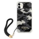 Guess GUHCN61KSARBK iPhone 11 / Xr 6,1" czarny/black hardcase Camo Collection