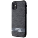 Guess GUHCN61P4SNK iPhone 11 / Xr szary/grey hardcase 4G Stripe