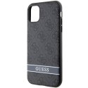 Guess GUHCN61P4SNK iPhone 11 / Xr szary/grey hardcase 4G Stripe