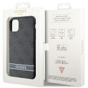 Guess GUHCN61P4SNK iPhone 11 / Xr szary/grey hardcase 4G Stripe