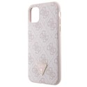 Guess GUHCN61P4TDSCPP iPhone 11 / Xr 6.1" różowy/pink hardcase Crossbody 4G Metal Logo