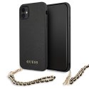 Guess GUHCN61SASGBK iPhone 11 6,1" / Xr czarny/black hardcase Saffiano Chain