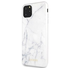 Guess GUHCN65HYMAWH iPhone 11 Pro Max biały/white Marble