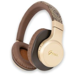 Guess słuchawki nauszne Bluetooth GUBH604GEMW brązowy/brown 4G Script
