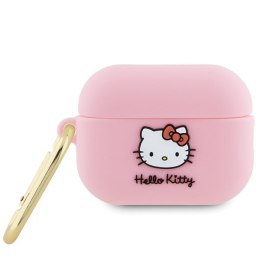 Hello Kitty HKAP23DKHSP Airpods Pro 2 (2022/2023) cover różowy/pink Silicone 3D Kitty Head