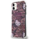 Hello Kitty HKHCN61HDGPTP iPhone 11 / Xr 6.1" różowy/pink hardcase IML Tags Graffiti