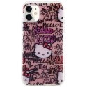 Hello Kitty HKHCN61HDGPTP iPhone 11 / Xr 6.1" różowy/pink hardcase IML Tags Graffiti