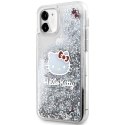 Hello Kitty HKHCN61LIKHET iPhone 11 / Xr 6.1" srebrny/silver hardcase Liquid Glitter Charms Kitty Head