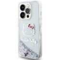 Hello Kitty HKHCP15LLIKHET iPhone 15 Pro 6.1" srebrny/silver hardcase Liquid Glitter Charms Kitty Head