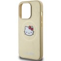 Hello Kitty HKHMP13XPGHCKD iPhone 13 Pro Max 6.7" złoty/gold hardcase Leather Kitty Head MagSafe