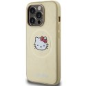 Hello Kitty HKHMP15XPGHCKD iPhone 15 Pro Max 6.7" złoty/gold hardcase Leather Kitty Head MagSafe