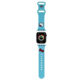 Hello Kitty Pasek HKAWMSCHBLB Apple Watch 38/40/41mm niebieski/blue strap Silicone Kitty Head