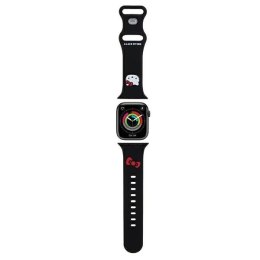 Hello Kitty Pasek HKAWMSCHBLK Apple Watch 38/40/41mm czarny/black strap Silicone Kitty Head