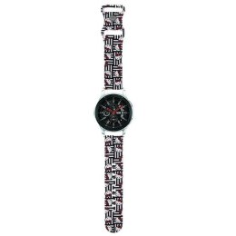 Hello Kitty Pasek Uniwersalny HKUWLSDIESK Silicone Heads & Stripes czarny/black strap 22mm