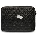 Hello Kitty Sleeve HKCSZPEKHBPK 14" czarny/black Zip PU Quilted Bows