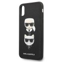 Karl Lagerfeld KLHCPXSAKICKCBK iPhone X/XS czarny/black hardcase Saffiano Karl&Choupette Head