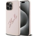 Karl Lagerfeld KLHCP15XSKSBMCP iPhone 15 Pro Max 6.7" różowy/pink hardcase Silicone Karl Script