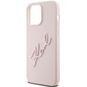 Karl Lagerfeld KLHCP15XSKSBMCP iPhone 15 Pro Max 6.7" różowy/pink hardcase Silicone Karl Script