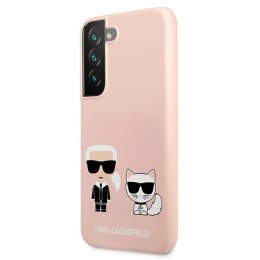 Karl Lagerfeld KLHCS22MSSKCI S22+ S906 hardcase jasno różowy/light pink Silicone Ikonik Karl & Choupette