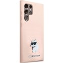 Karl Lagerfeld KLHCS23LSMHCNPP S23 Ultra S918 różowy/pink Silicone Choupette Metal Pin