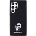 Karl Lagerfeld KLHCS23LSMHKCNPK S23 Ultra S918 hardcase czarny/black Silicone Karl&Choupette Metal Pin