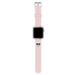 Karl Lagerfeld Pasek KLAWLSLCP Apple Watch 42/44/45/49mm różowy/pink strap Silicone Choupette Heads