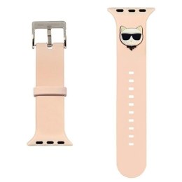 Karl Lagerfeld Pasek KLAWLSLCP Apple Watch 42/44/45/49mm różowy/pink strap Silicone Choupette Heads