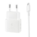 Ład. siec. Samsung EP-T2510XW 25W Fast Charge + kabel USB-C/USB-C biały/white