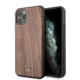 Mercedes MEHCN58VWOLB iPhone 11 Pro hard case brązowy/brown Wood Line Walnut