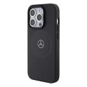 Mercedes MEHMP15X23RMMK iPhone 15 Pro Max 6.7" czarny/black hardcase Crossed Lines Pattern Leather MagSafe