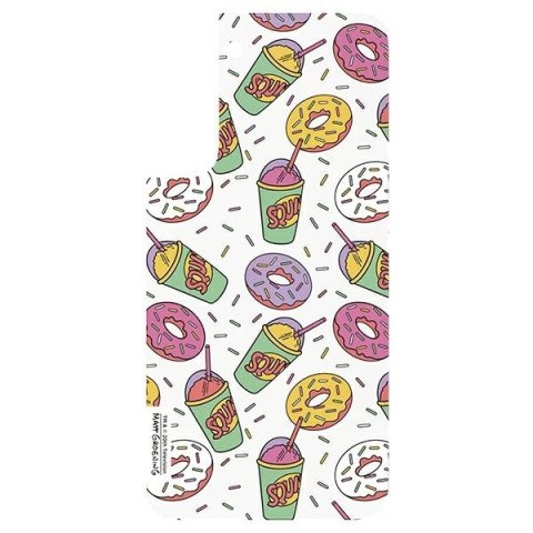 Panel Samsung GP-TOU021HOOPW do etui Frame Cover do Galaxy S22+ Simpsons Donut biały/white