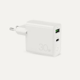 Puro Ład. siec. Mini FAST 1xUSB+1xUSB-C 30W biały/white FCMTCUSBAC30WPDWHI