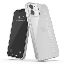 SuperDry Snap iPhone 12 mini Clear Case srebrny/silver 42590