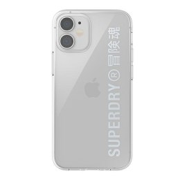 SuperDry Snap iPhone 12 mini Clear Case srebrny/silver 42590