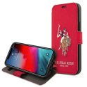 US Polo USFLBKP12MPUGFLRE iPhone 12/12 Pro 6,1" czerwony/red book Polo Embroidery Collection