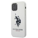 US Polo USHCP12MSLHRWH iPhone 12/12 Pro 6,1" biały/white Silicone Collection