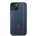 US Polo USHCP14MPFAV iPhone 14 Plus / 15 Plus 6.7" granatowy/navy blue Leather Stitch