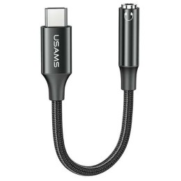USAMS AU16 Adapter USB-C - jack 3.5m DAC czarny/black SJ599YPTC01 (US-SJ599)