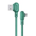 USAMS Kabel MicroUSB 2A 1,2m kątowy u57 zielony/green SJ458USB02 (US-SJ458)