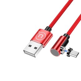 USAMS Kabel microUSB 1m kątowy magnetyczny U54 czerwony/red SJ446USB02 (US-SJ446)