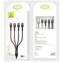 USAMS Kabel pleciony U26 4w1 0.35m 2A Fast Charge (2xlightning/microUSB/USB-C) SJ411USB01 (US-SJ411)